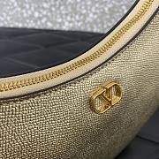Bagsaaa Valentino Vlogo Signature Mini Hobo Bag In Laminated Grainy Calfskin - 20cm - 2