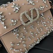 Bagsaaa Valentino Garavani Vsling Mini Embroidered Handbag Rose Cannelle - 19cm - 4