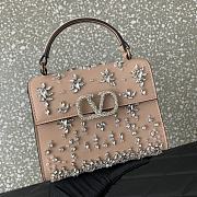 Bagsaaa Valentino Garavani Vsling Mini Embroidered Handbag Rose Cannelle - 19cm - 2