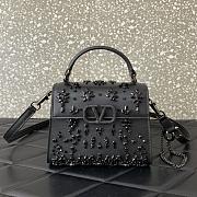 Bagsaaa Valentino Garavani Vsling Mini Embroidered Handbag Black - 19cm - 1