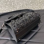 Bagsaaa Valentino Garavani Vsling Mini Embroidered Handbag Black - 19cm - 4