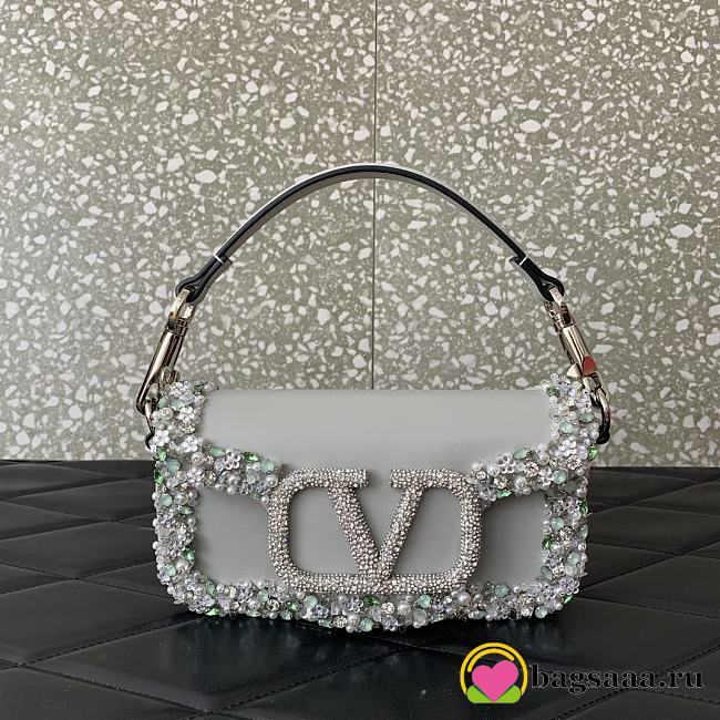 Bagsaaa Valentino Locò small shoulder bag with Swarovski crystals - 19cm - 1