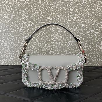Bagsaaa Valentino Locò small shoulder bag with Swarovski crystals - 19cm
