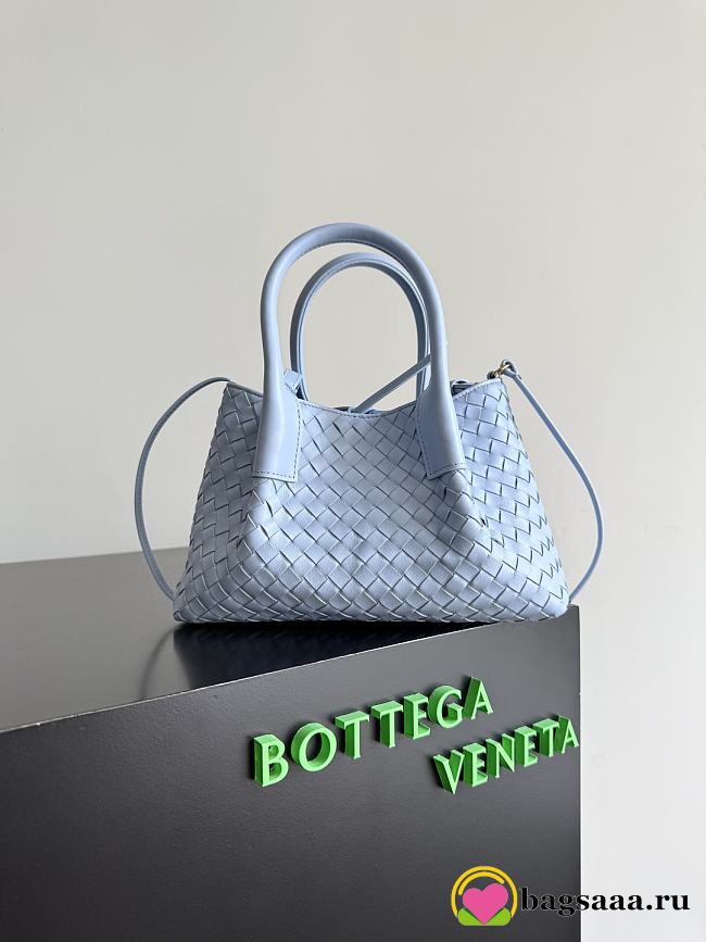 Bagsaaa Bottega Veneta Small Pinacoteca Tote 819004 Blue - 24cm - 1