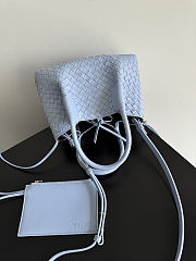 Bagsaaa Bottega Veneta Small Pinacoteca Tote 819004 Blue - 24cm - 2