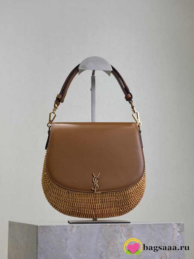 Bagsaaa YSL Mini VOLTAIRE top handle bag in osier 838062 - 22cm - 1