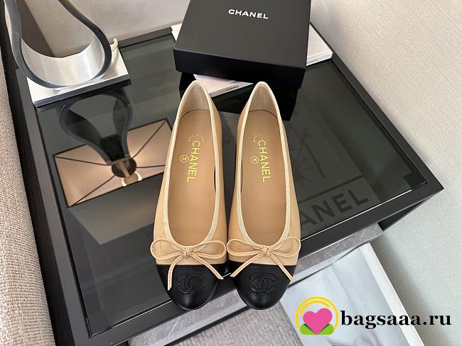 Bagsaaa Chanel Ballet flats Beige Back Lambskin G02819 - 1