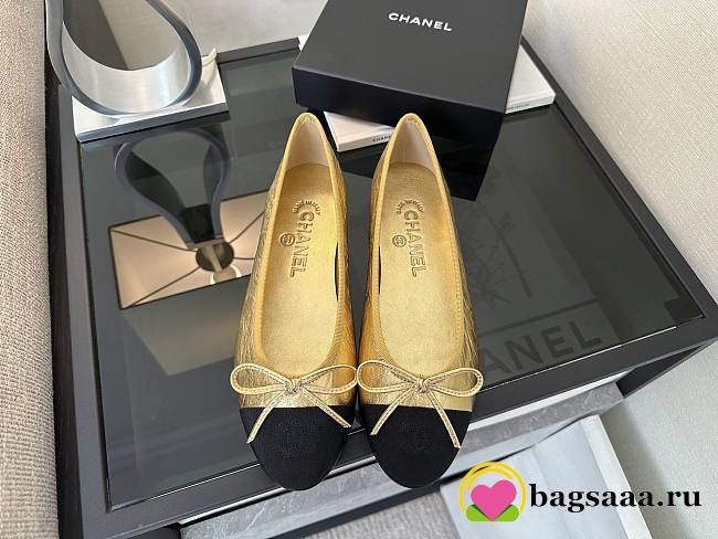 Bagsaaa Chanel Ballet flats gold & black - 1