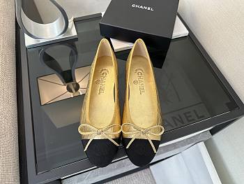 Bagsaaa Chanel Ballet flats gold & black