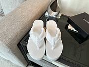 Bagsaaa Chanel G46202 white cotton thongs - 5.5cm - 4