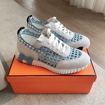 Bagsaaa Hermes Bouncing sneaker white & blue