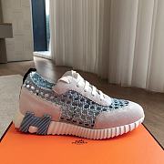 Bagsaaa Hermes Bouncing sneaker white & blue - 3