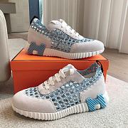 Bagsaaa Hermes Bouncing sneaker white & blue - 2