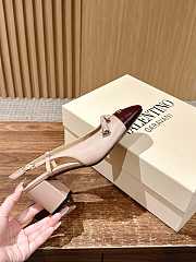 Bagsaaa Valentino Valet Du Roi Kidskin Slingback Pumps 60Mm ROSE CANNELLE/GARNET - 4
