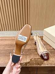Bagsaaa Valentino Valet Du Roi Kidskin Slingback Pumps 60Mm ROSE CANNELLE/GARNET - 2