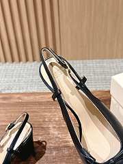 Bagsaaa Valentino Valet Du Roi Kidskin Slingback Pumps 60Mm BLACK/COFFE - 4