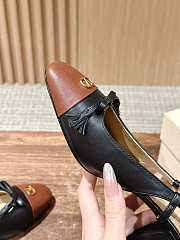 Bagsaaa Valentino Valet Du Roi Kidskin Slingback Pumps 60Mm BLACK/COFFE - 2