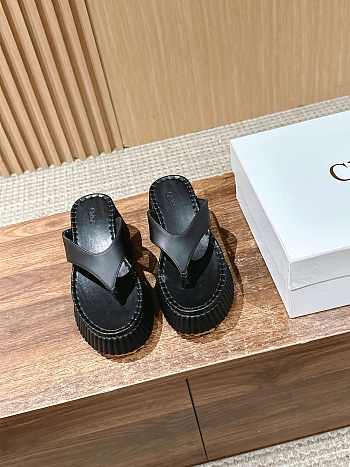 Bagsaaa Chloe Nama wedge slide black 8cm