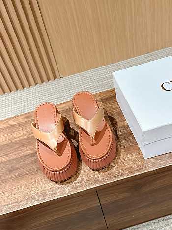 Bagsaaa Chloe Nama wedge slide Ochre 8cm