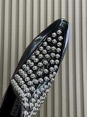 Bagsaaa Alaia Asymetric Ankle Boots In Glossy Calfskin With Studs - 3