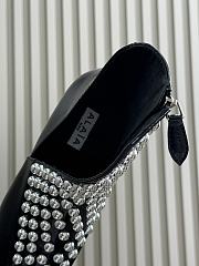 Bagsaaa Alaia Asymetric Ankle Boots In Glossy Calfskin With Studs - 2