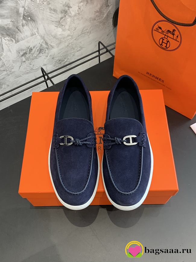 Bagsaaa Hermes Ignacio loafer navy blue - 1