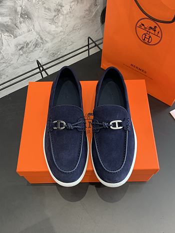 Bagsaaa Hermes Ignacio loafer navy blue