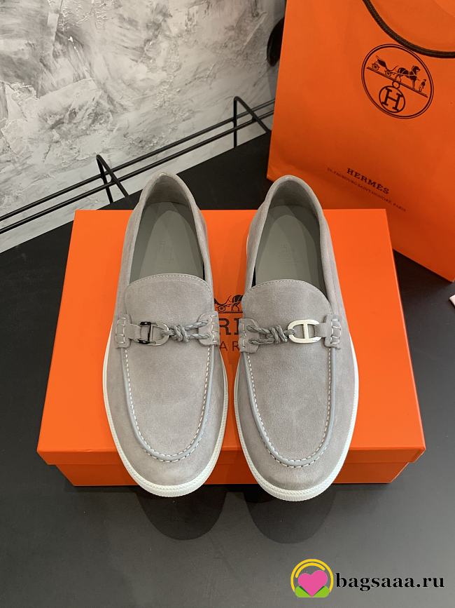 Bagsaaa Hermes Ignacio loafer gray - 1