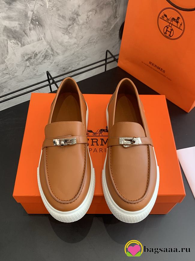 Bagsaaa Hermes Game slip-on sneaker brown - 1