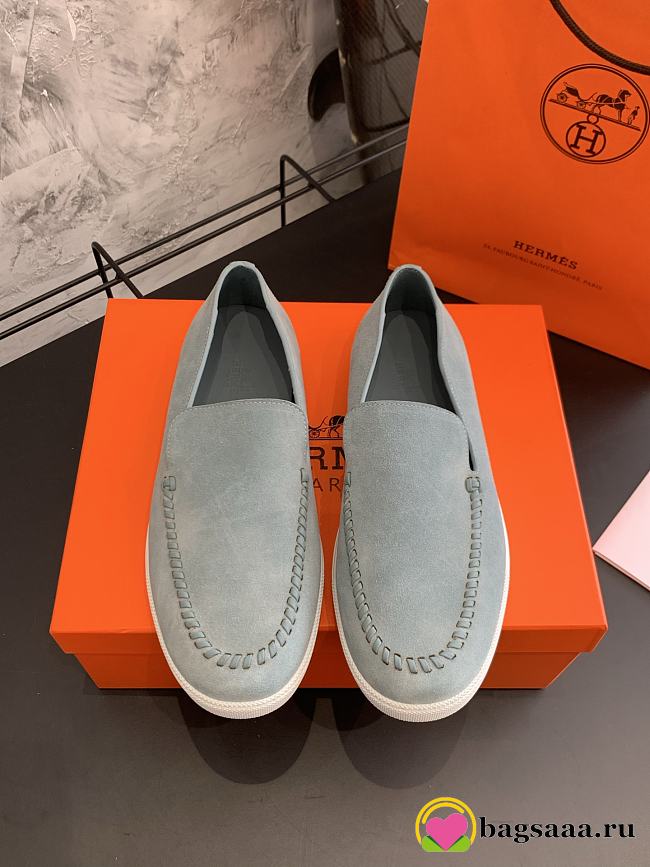 Bagsaaa Hermes Julian loafer gray - 1