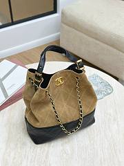 Bagsaaa Chanel Shopping Bag AS5636 Beige & Black Suede - 33cm - 2