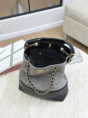 Bagsaaa Chanel Shopping Bag AS5636 Gray & Black Suede - 33cm - 2