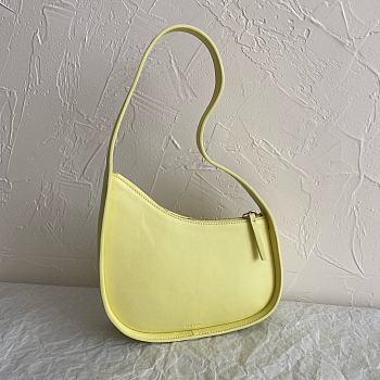 Bagsaaa The Row Yellow Half Moon Leather Shoulder Bag - 21cm