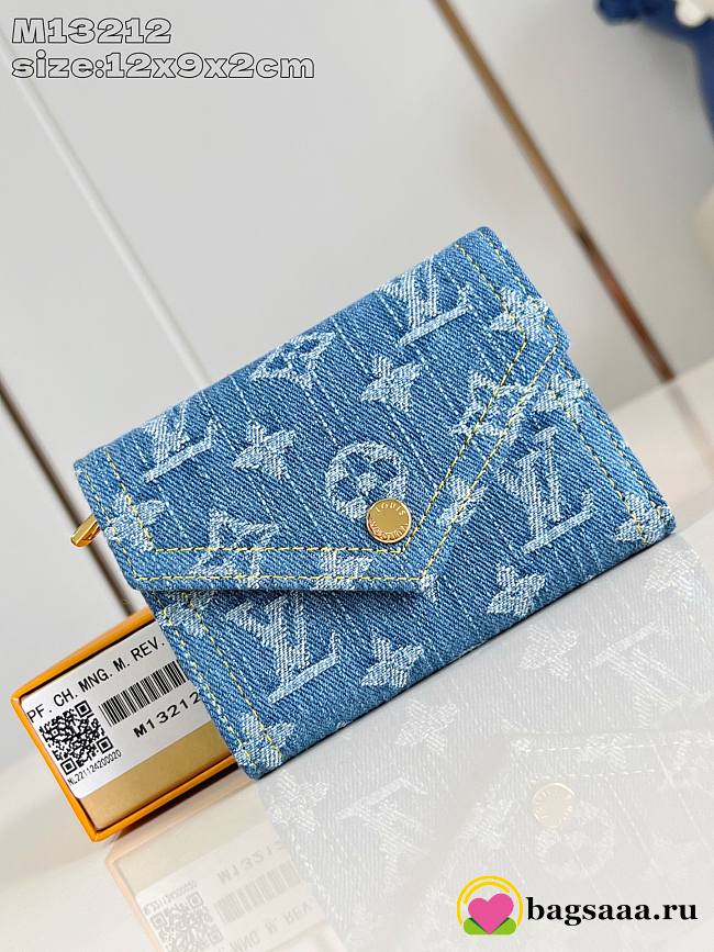Bagsaaa LV M13212 Victorine Wallet Denim Blue - 12cm - 1