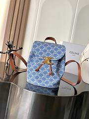 Bagsaaa Backpack Celine Bonnie In Textile With Triomphe All-Over 118702 - 25cm - 1