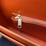 Bagsaaa Celine Orange Calfskin Triomphe Cuir Chain Shoulder Bag - 30cm - 2