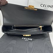 Bagsaaa Celine Black Calfskin Triomphe Cuir Chain Shoulder Bag - 30cm - 2