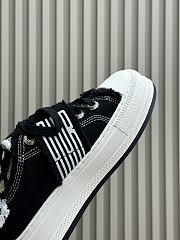 Bagsaaa Walk'n'Dior Platform Sneaker Black and White Fringed Cotton Canvas with Dior Graphique Motif - 3