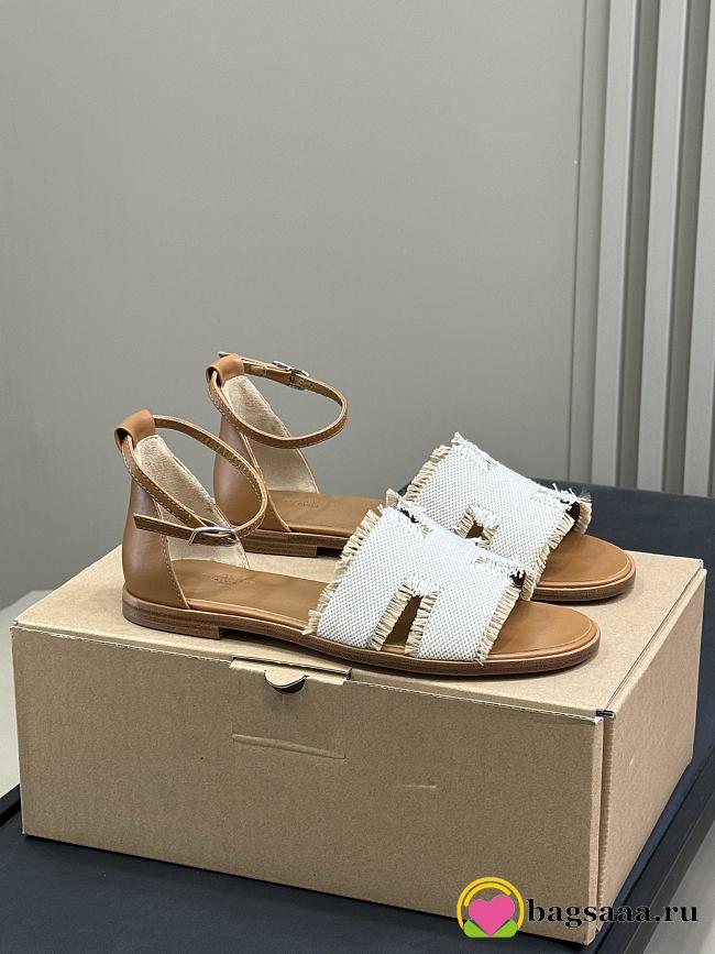 Bagsaaa Hermes Santorini sandal beige / naturel - 1