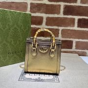 Bagsaaa Gucci Diana nano bag 760251 Metallic gold - 16,5cm - 1