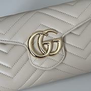 Bagsaaa Gucci GG Marmont wallet on chain ‎837745 white - 19.5cm - 2
