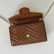 Bagsaaa Gucci GG Marmont wallet on chain ‎837745 brown - 19.5cm - 3
