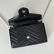 Bagsaaa Gucci GG Marmont wallet on chain ‎837745 black - 19.5cm - 2