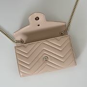 Bagsaaa Gucci GG Marmont wallet on chain ‎837745 light pink - 19.5cm - 2