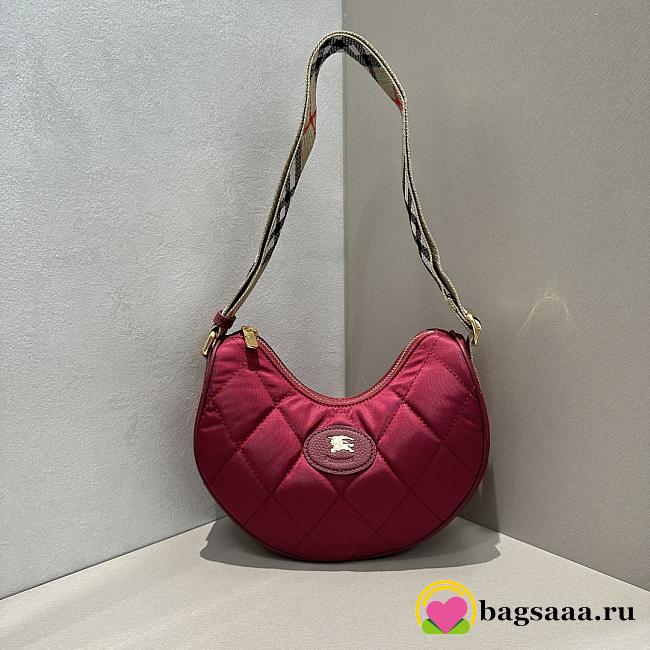 Bagsaaa Burberry Horseshoe Crossbody Bag Cherry red - 23.5cm - 1