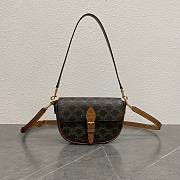 Bagsaaa Celine Folco Shoulder Bag In Triomphe Canvas And Calfskin 122652 - 20cm - 1
