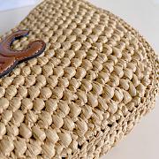 Bagsaaa Celine Medium Tilly Bag In Raffia And Calfskin 119722 - 22cm - 3