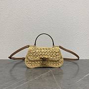 Bagsaaa Teen Celine Lola In Raffia Effect Textile 119862 - 20cm - 1
