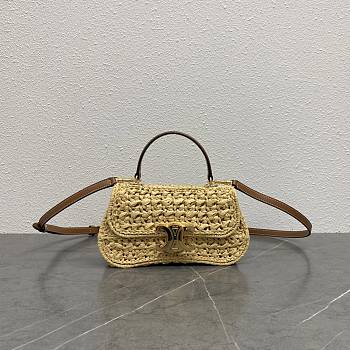 Bagsaaa Teen Celine Lola In Raffia Effect Textile 119862 - 20cm