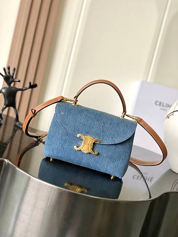 Bagsaaa Celine Teen Nino Bag In Denim 118112 - 20.5cm